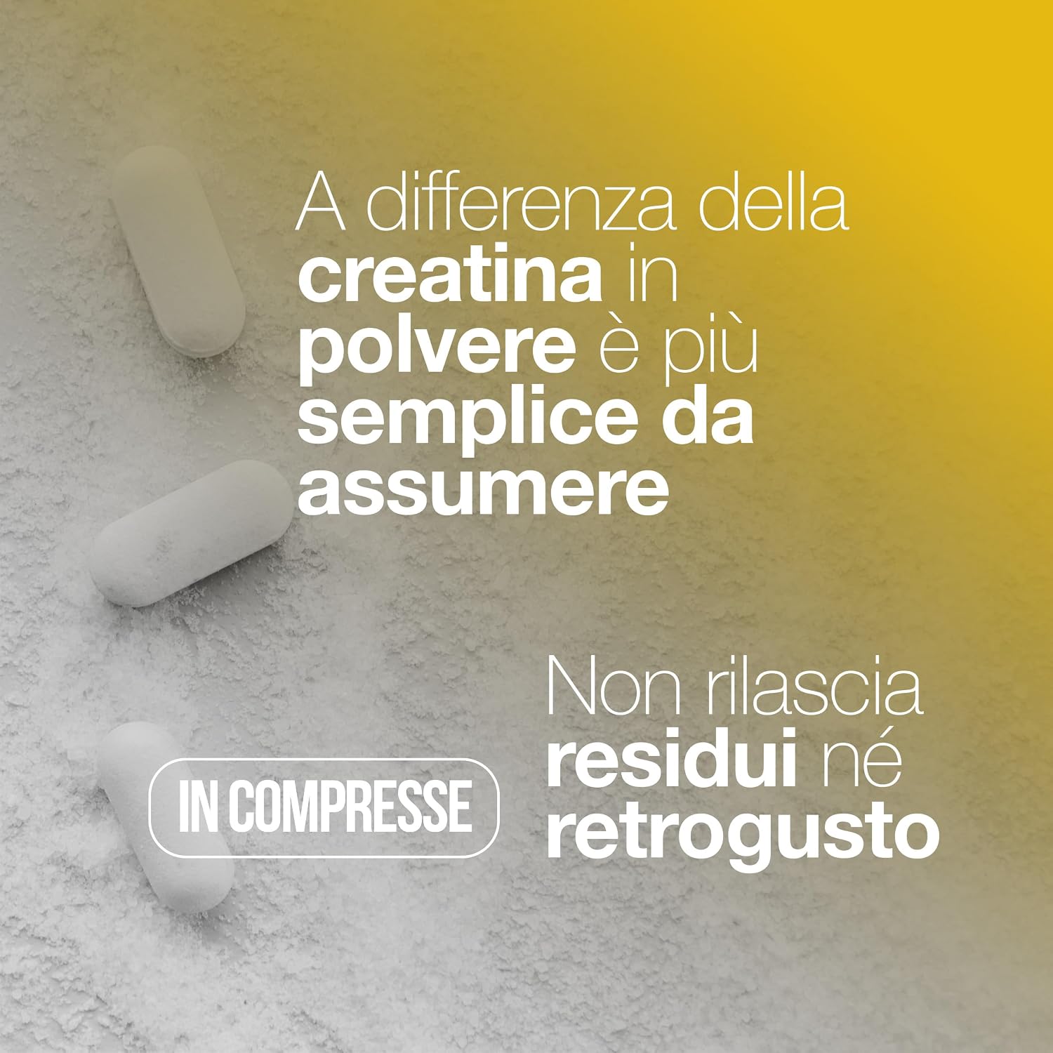 Detalle de Creatina Monoidrata 120 Compresse da 3000 mg – Benefici e Considerazioni per l’Allenamento