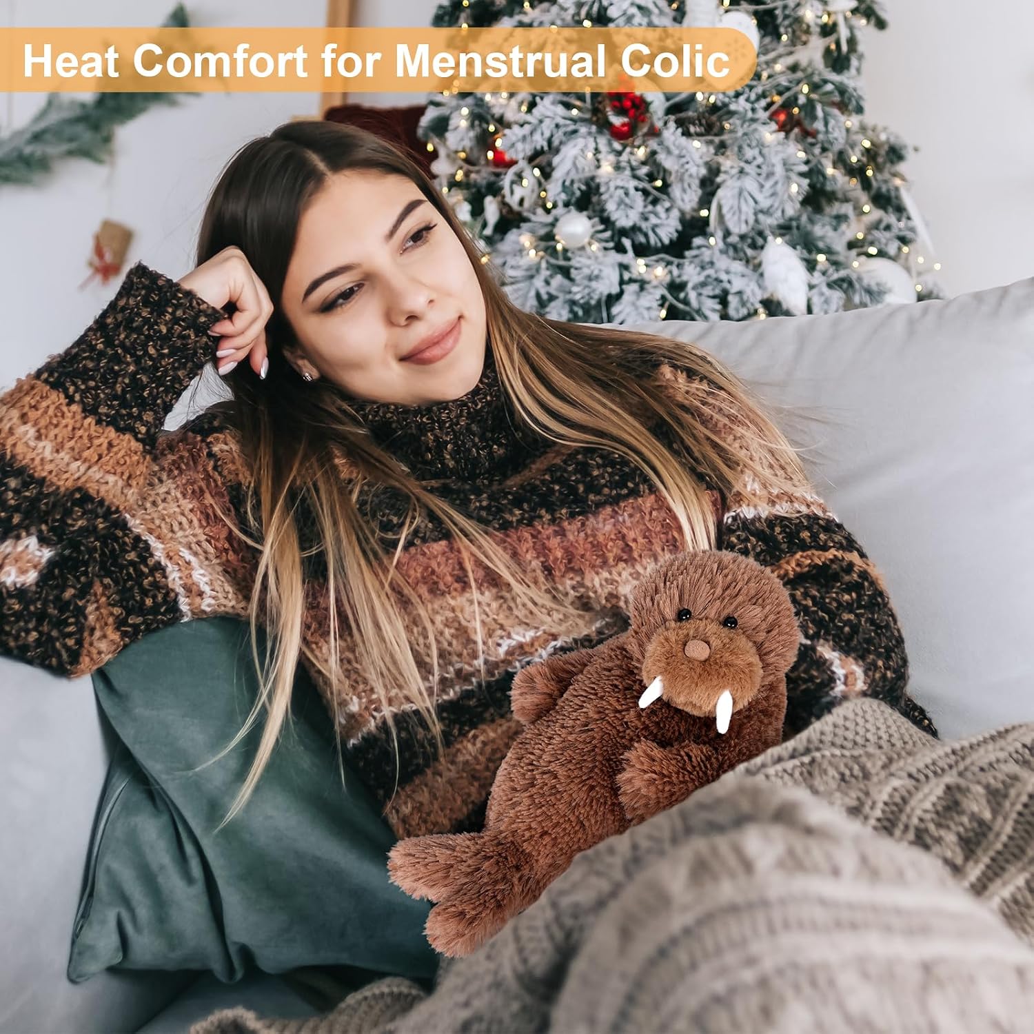 Detalle 2 de SuzziPals Walrus Plush Heat Pad for Anxiety