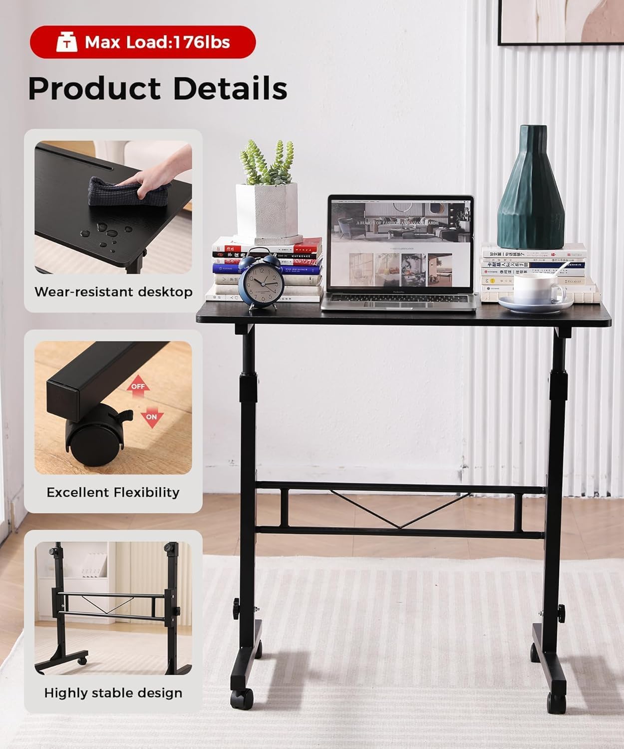 Detalle de Adjustable height standing desk 70-110 cm