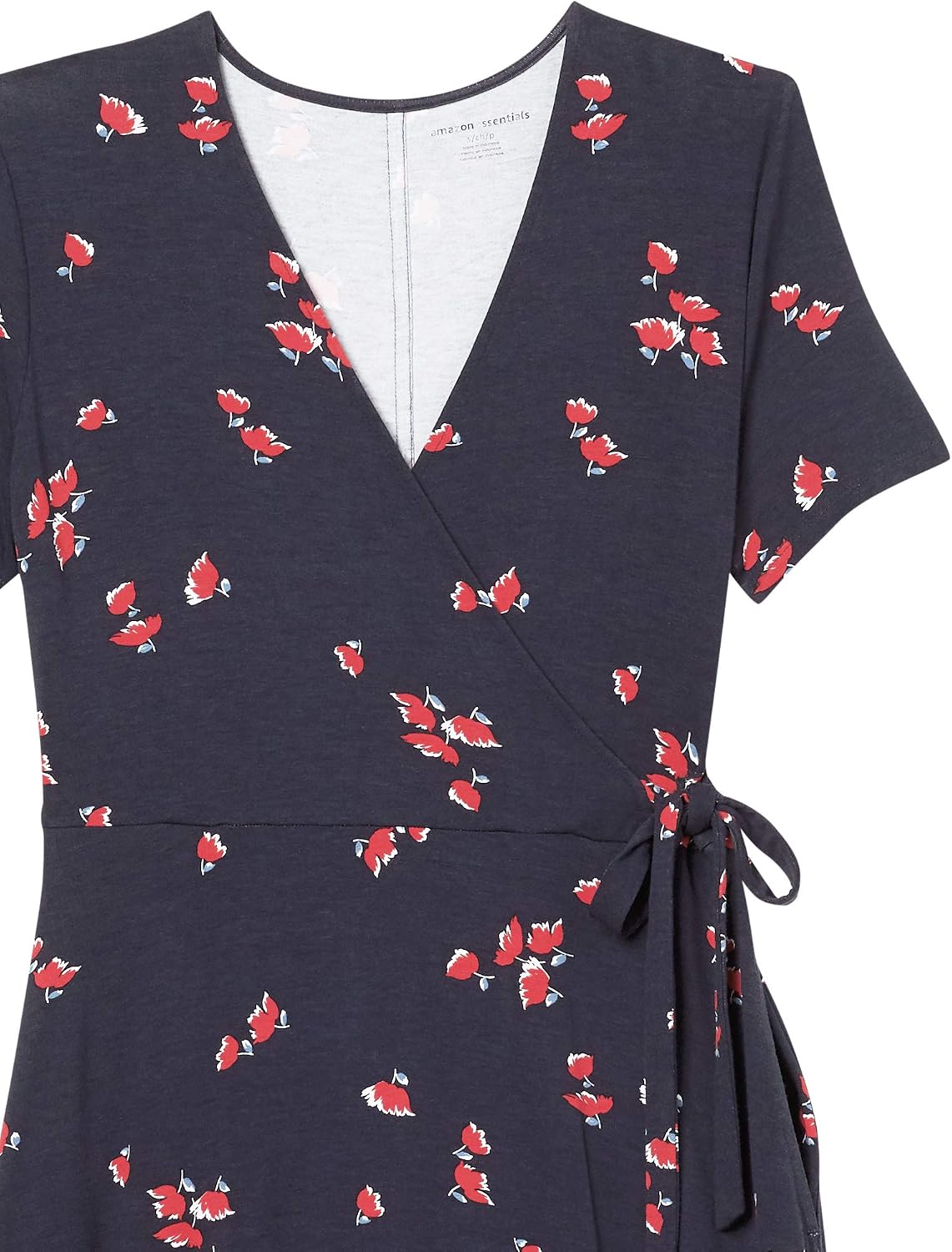 Detalle 2 de Amazon Essentials Women's Short Sleeve Faux-Wrap V Neck Dress