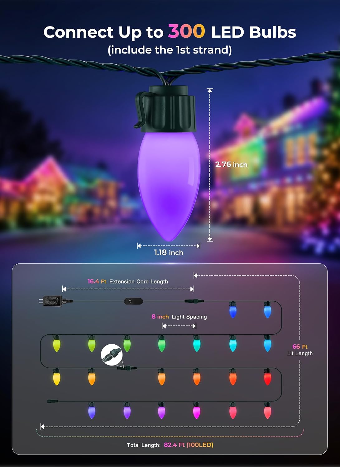 Thumbnail 6 de C9 Christmas Lights, 100 LEDs