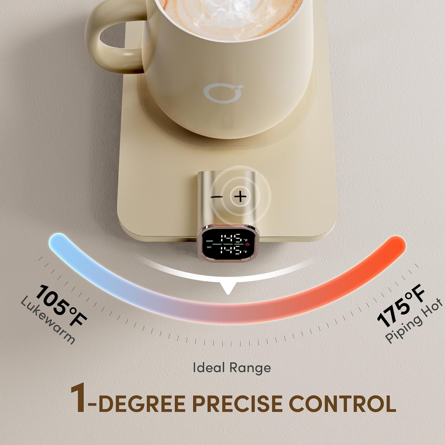 Detalle 2 de Coffee Mug Warmer Set with 15oz Ceramic Heated Mug ⚡