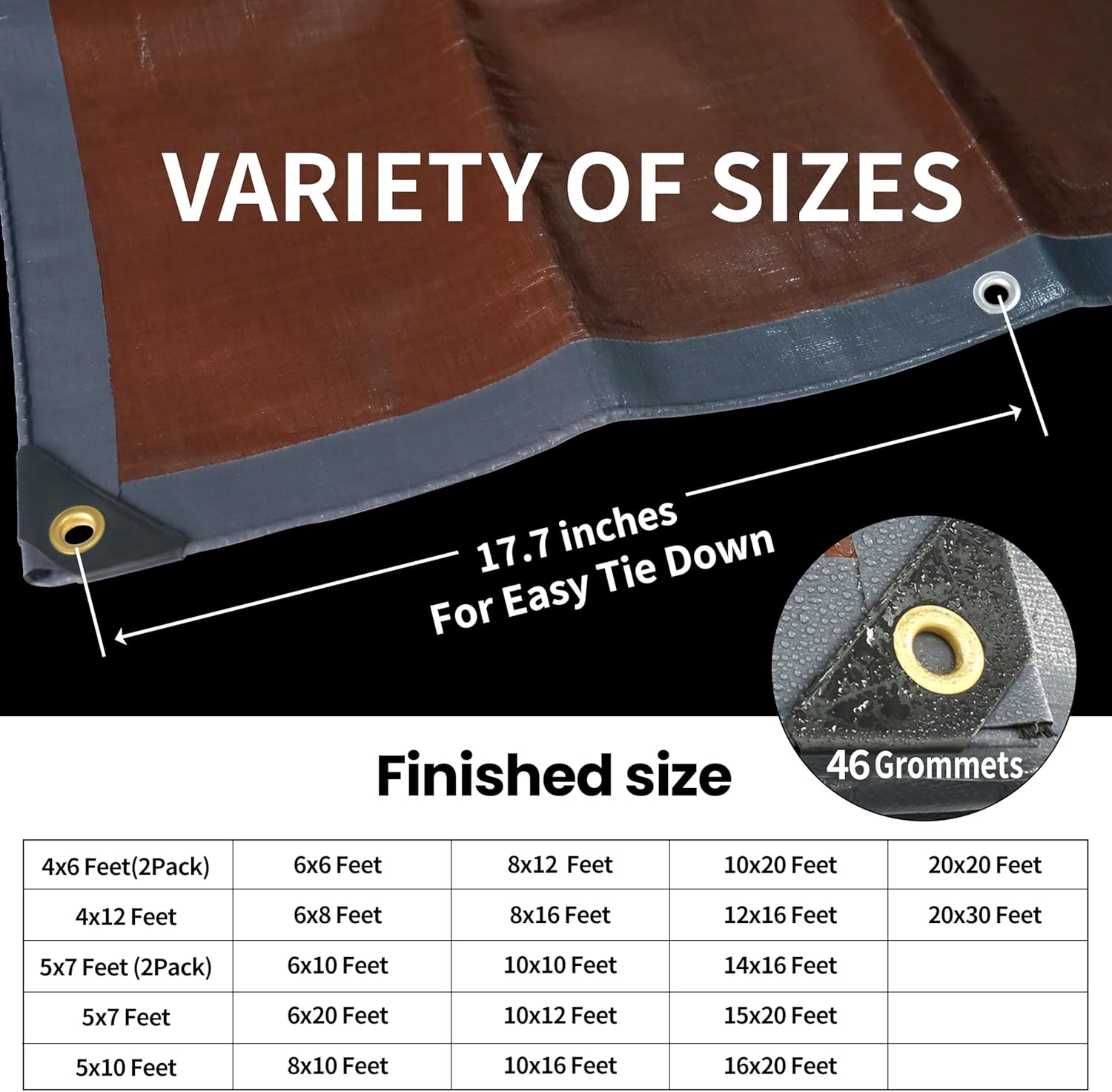 Thumbnail 6 de TARPAL 15x20 Feet Super Heavy Duty Tarps Cover