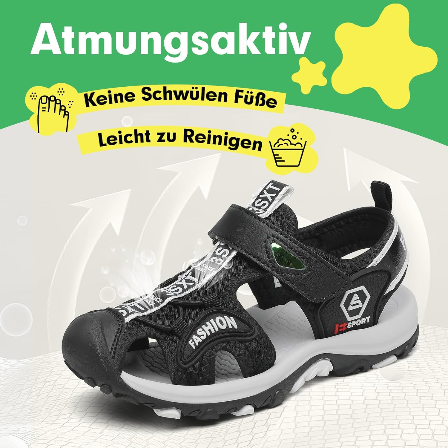 Thumbnail 2 de SAGUARO geschlossene Sandalen für Kinder: atmungsaktive Trekking- & Sommer-Outdoor-Schuhe