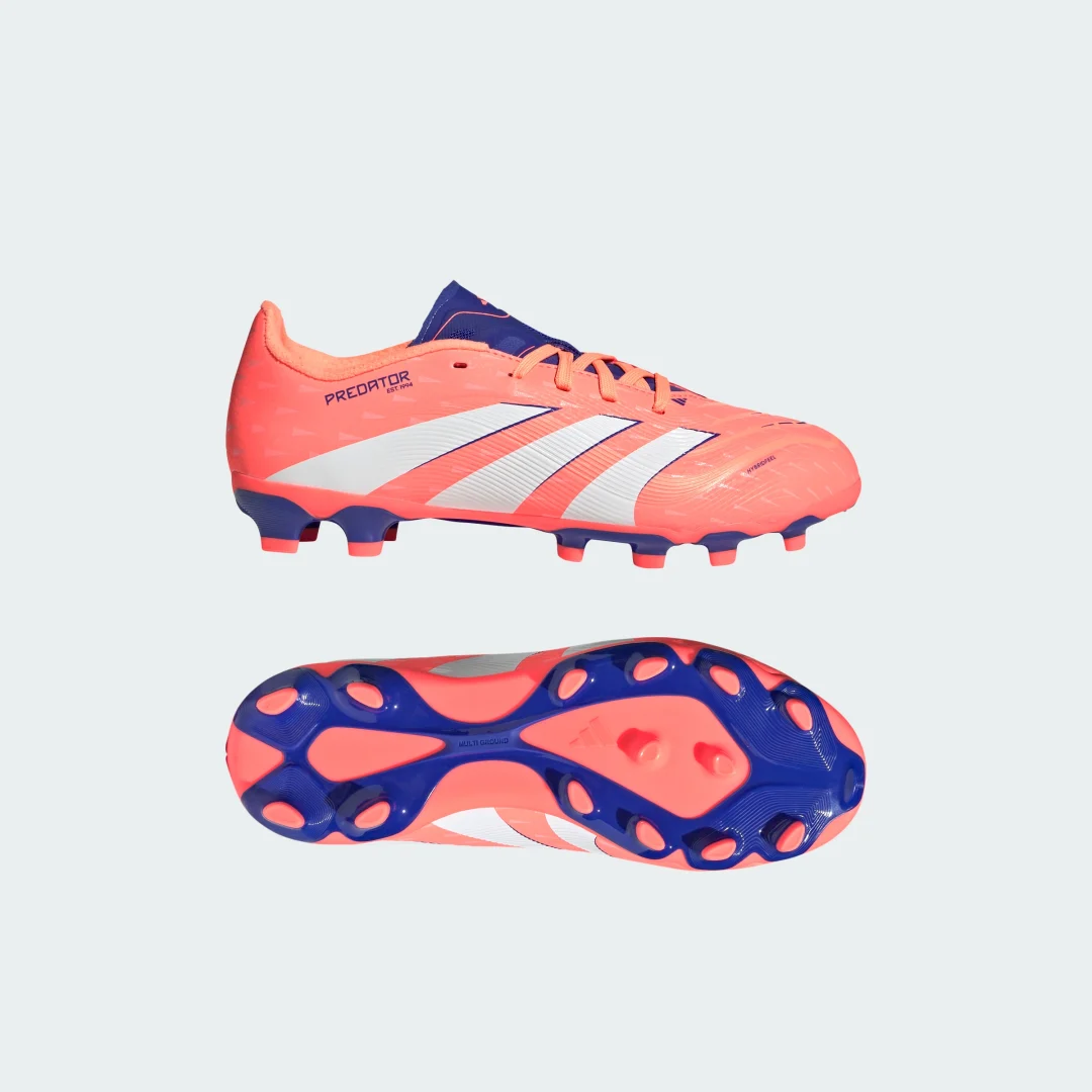 Detalle de Adidas Predator League, bota de fútbol multisuperficie naranja