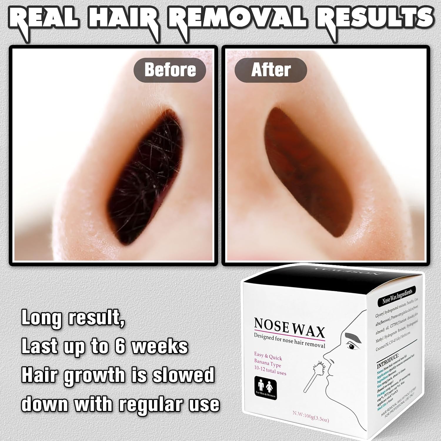 Detalle 2 de Nose Wax Kit cera per il naso 100 g
