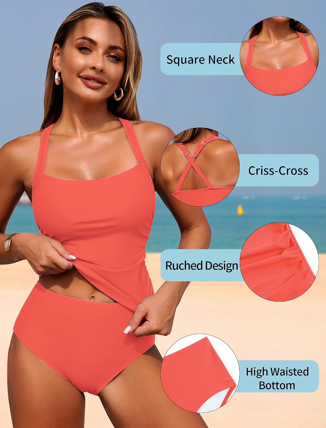 Detalle de ZAFUL Tankini Swimsuit