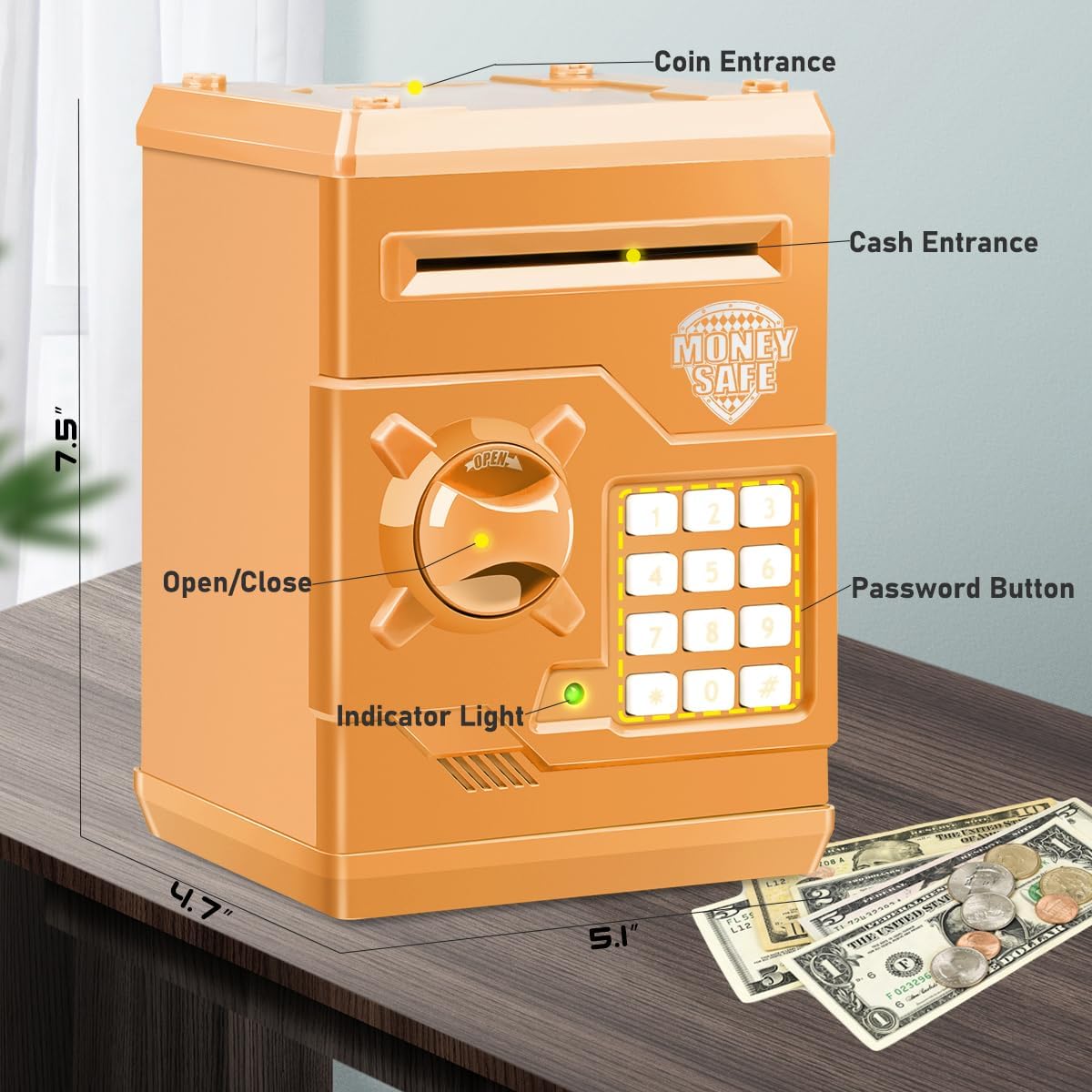 Detalle 2 de Qwifyu Piggy Bank Electronic Safe