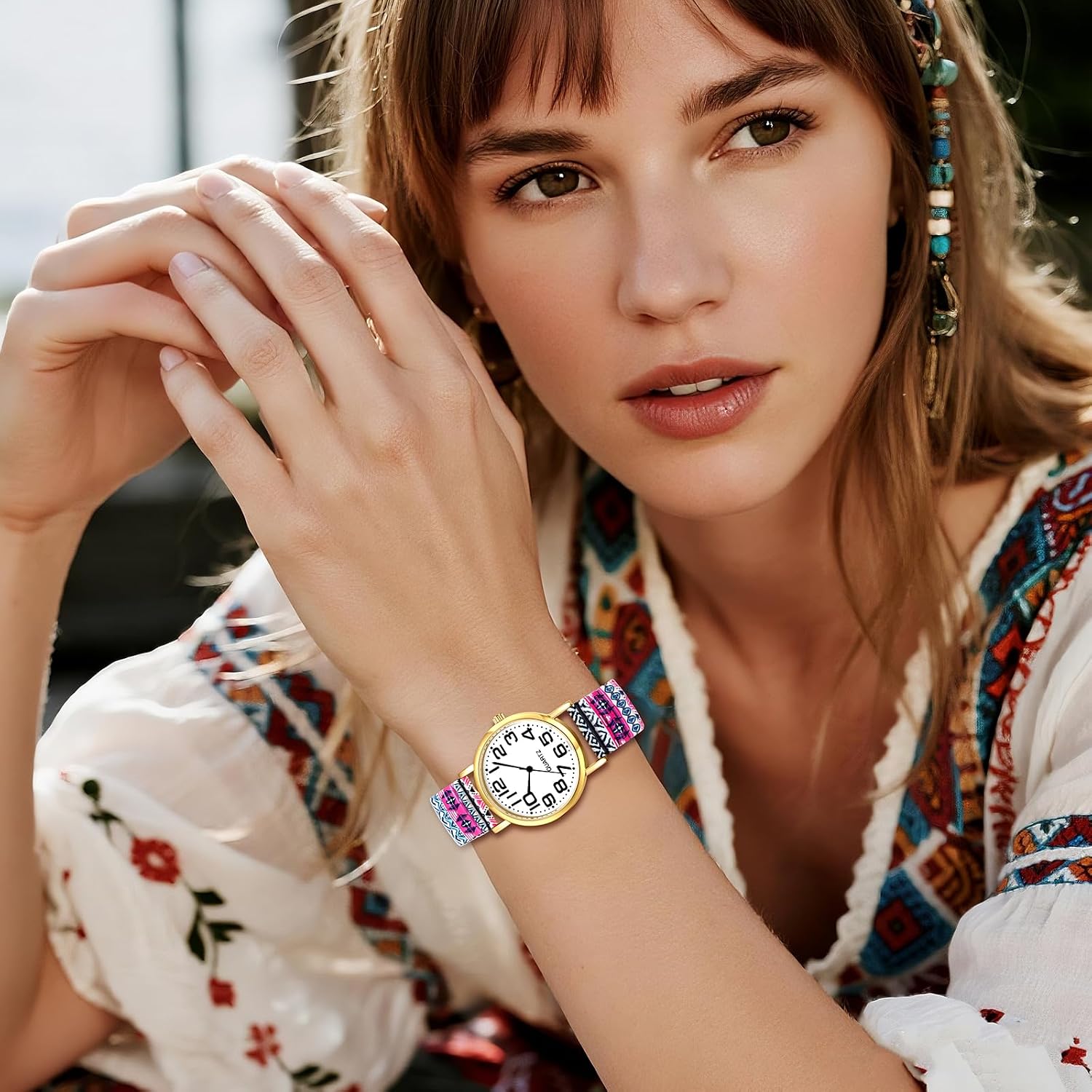 Thumbnail 5 de Avaner Uhren Damen Boho Stretchband Armbanduhr
