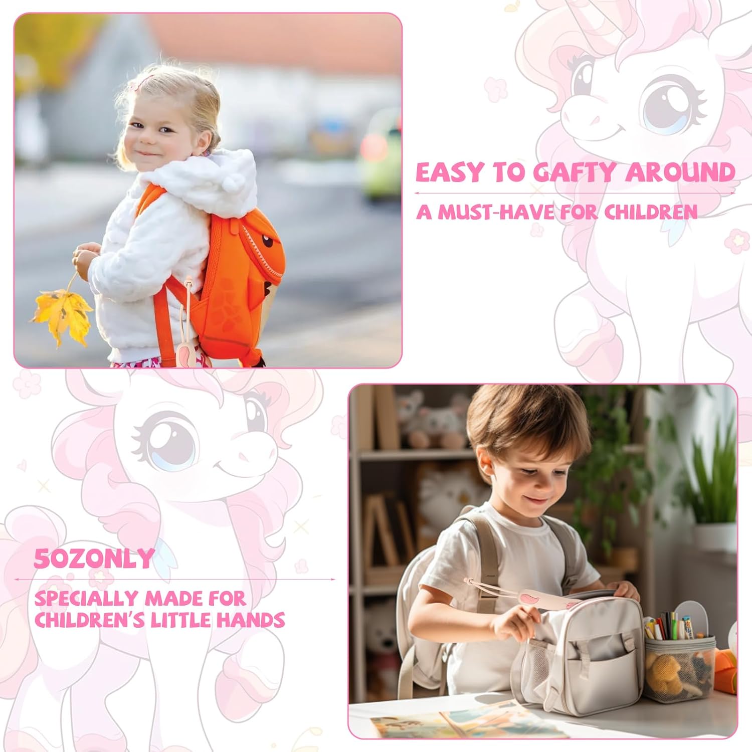 Thumbnail 3 de Joycabin LED Taschenlampe Kinder – Aufladbare Einhorn-Taschenlampe mit Silikon, wiederaufladbar, Dimmbar, inkl. Lanyard und 50 Einhorn-Aufklebern