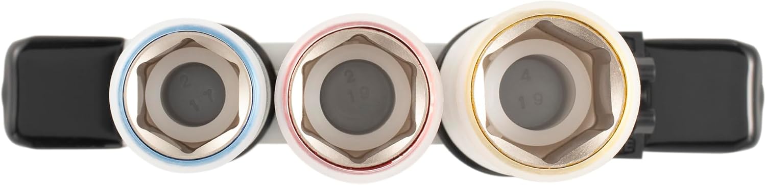 Detalle de トネ(TONE) HAP403N インパクト用薄形ホイールナットソケットセット 17・19・21mm