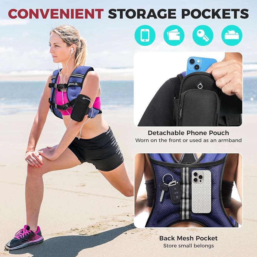 Thumbnail 4 de BAGAIL Weighted Vest 20 lb for Walking and Training ๐๏ธโ