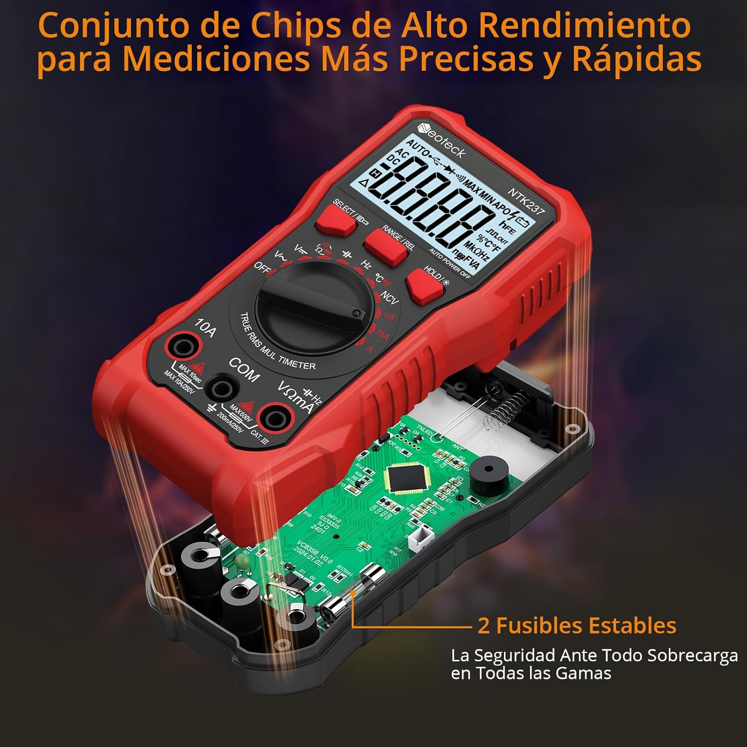 Thumbnail 2 de Neoteck multímetro digital 2000 cuentas
