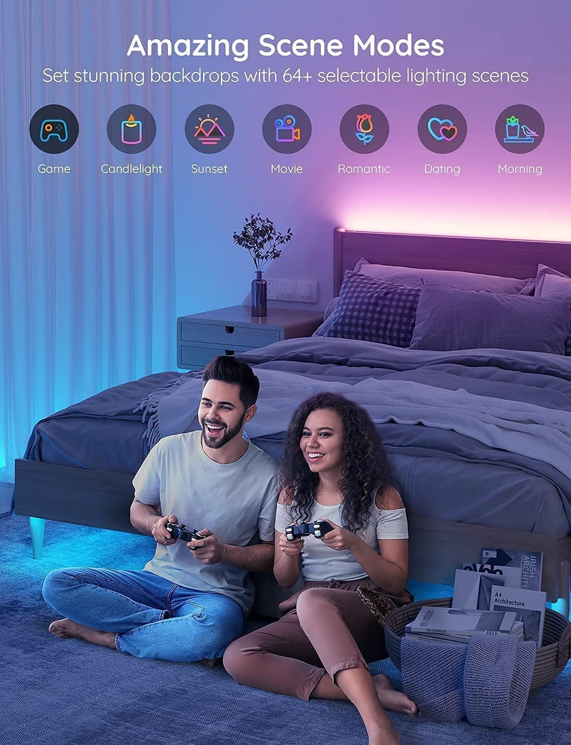 Thumbnail 5 de Govee H6159 Smart RGB LED Strip Lights, 16.4 ft, Wi-Fi, Music Sync