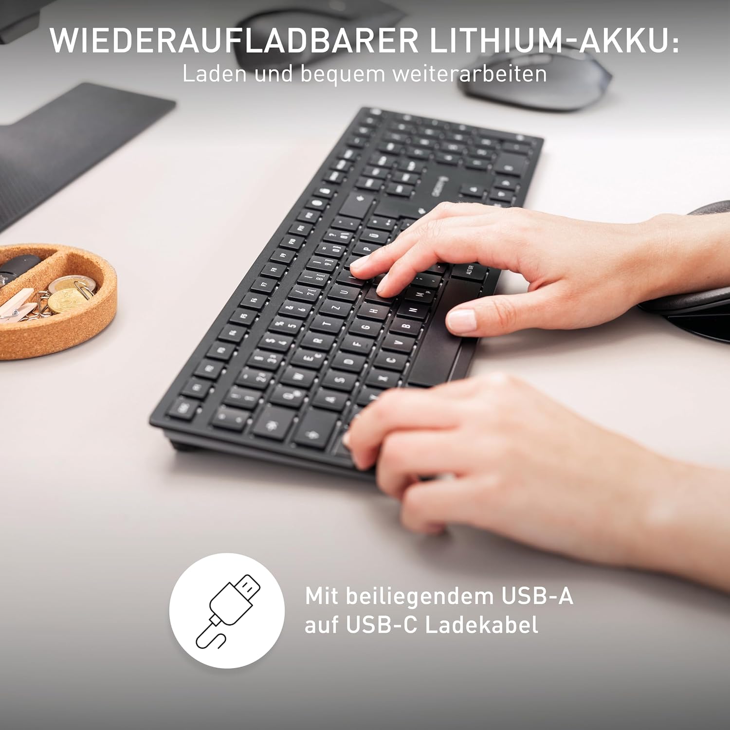 Detalle 1 de Cherry KW 9100 Slim kabellose Tastatur