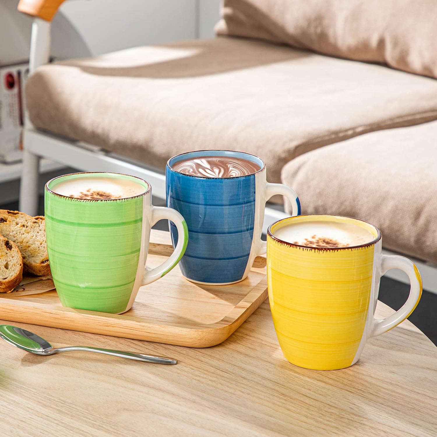 Thumbnail 6 de Vancasso ceramic coffee mugs, 12 oz