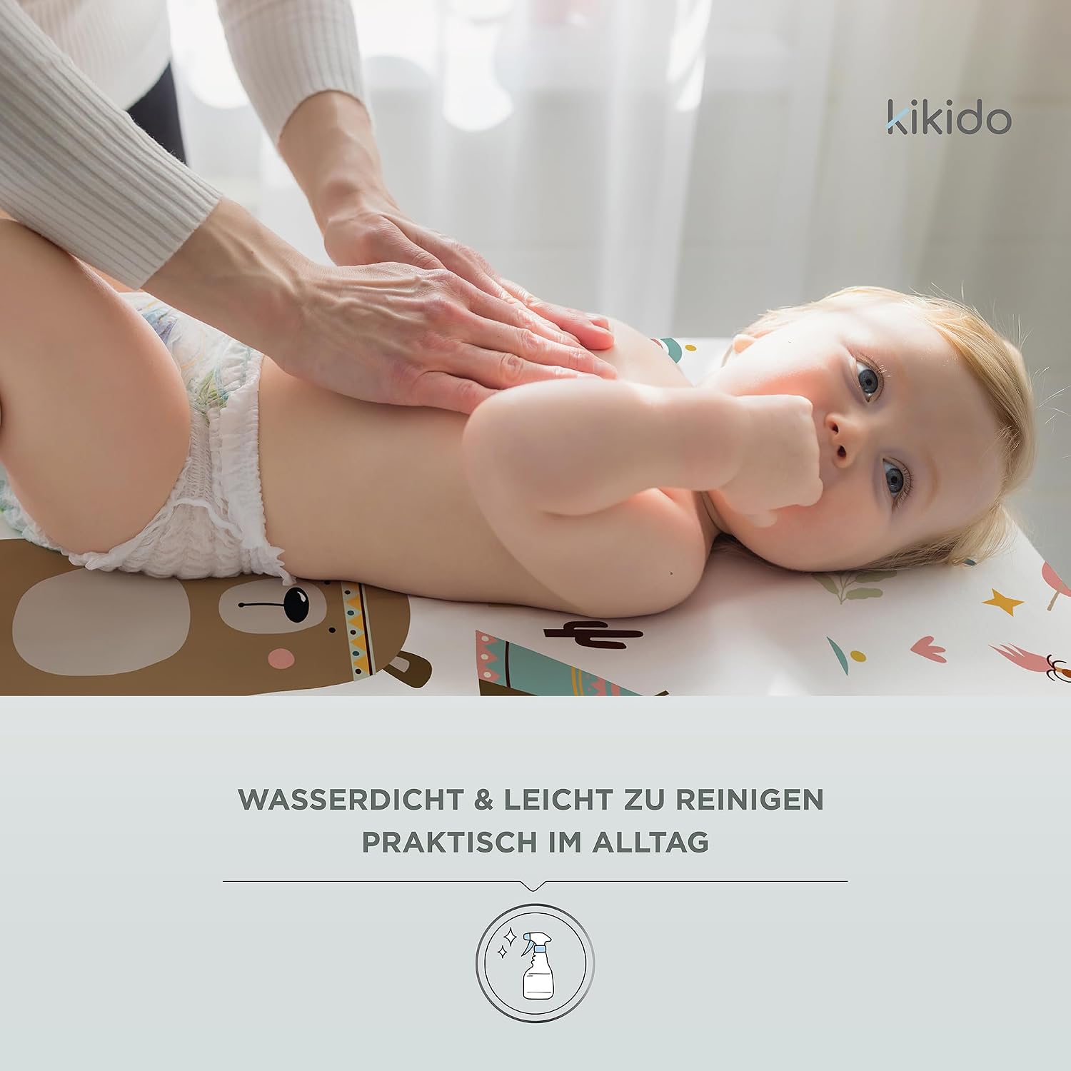 Thumbnail 4 de Kikido Wickelauflage 50x70 cm – Einhorn | Wasserfest, abwaschbar und pflegeleicht