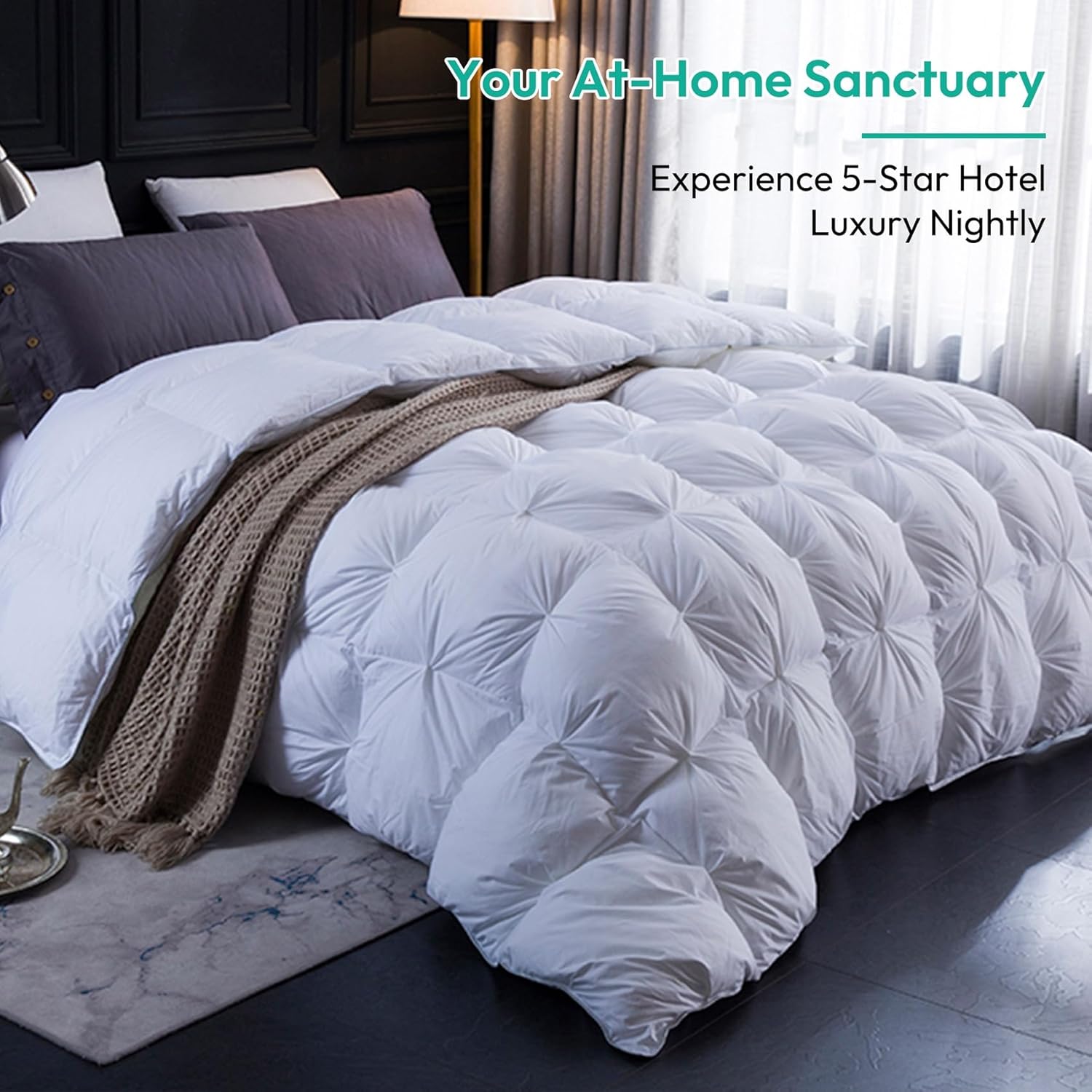 Detalle de Three Geese King Size Duvet 7.5 Tog – Goose Feather Down with Organic Cotton Cover