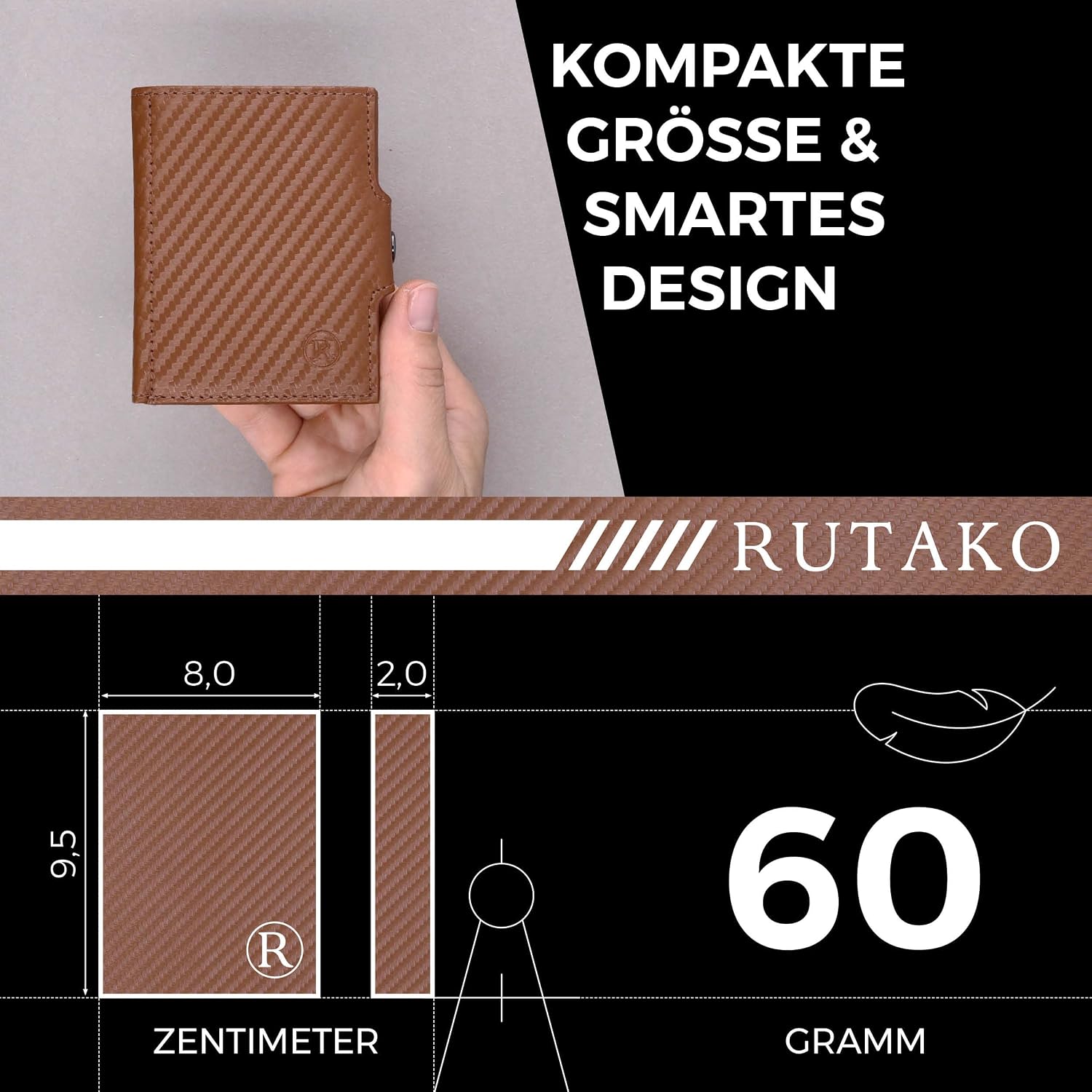 Thumbnail 4 de RUTAKO Slim Wallet RFID Schutz