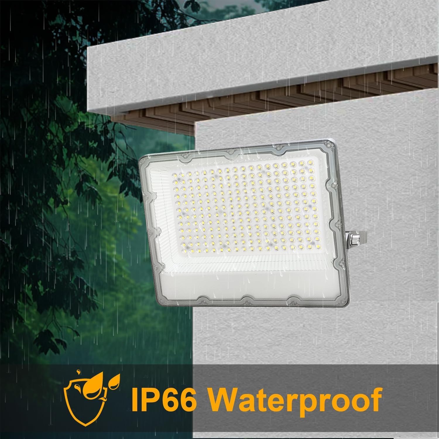 Detalle de SWEALEER Flood Lights, 200W LED 2-Pack, 20,000 lm, 6500K, IP66