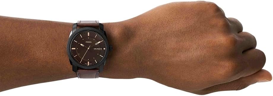 Thumbnail 3 de Fossil Machine Herrenuhr (Quarz, 3 Zeiger, Datum) mit Edelstahl- oder Lederarmband