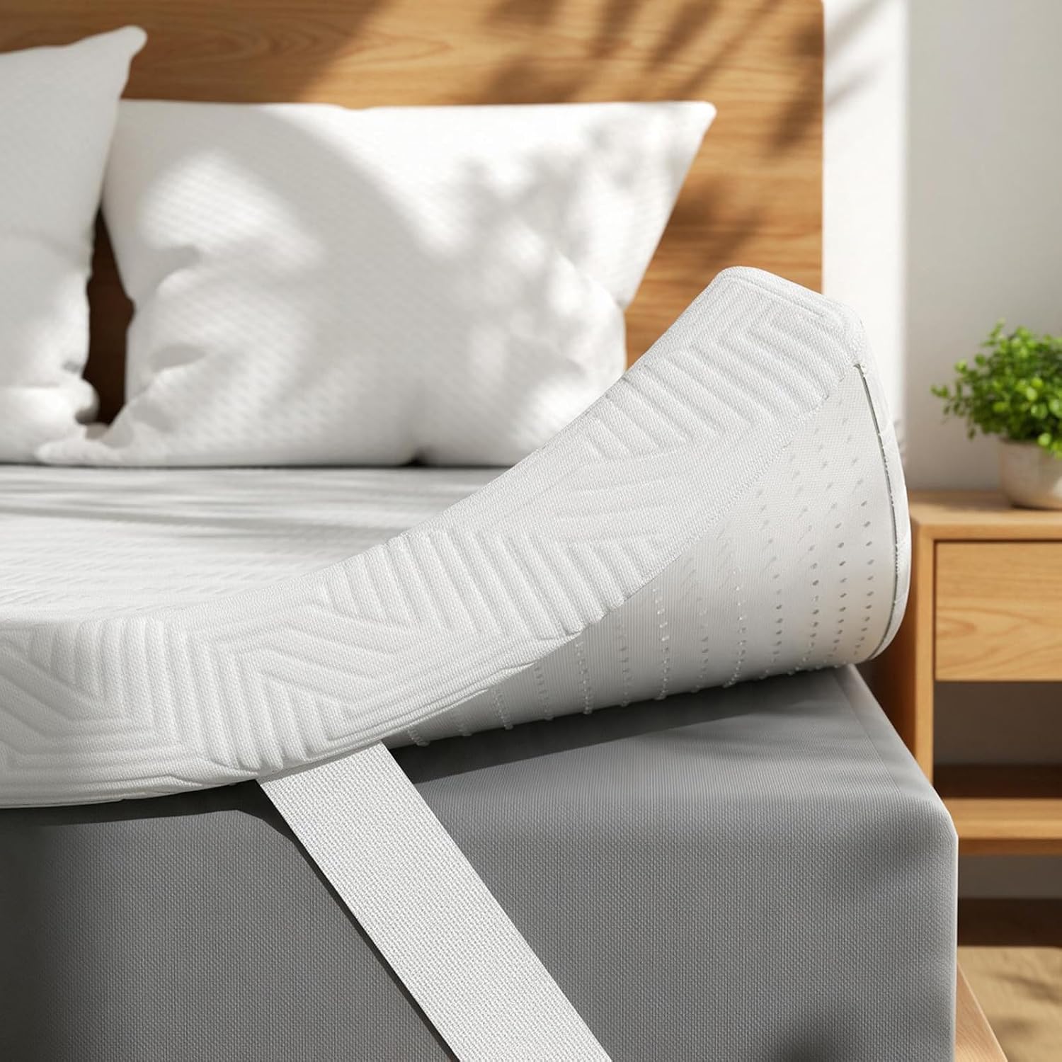 Detalle de BEDELITE Memory Foam Mattress Topper 3-Inch