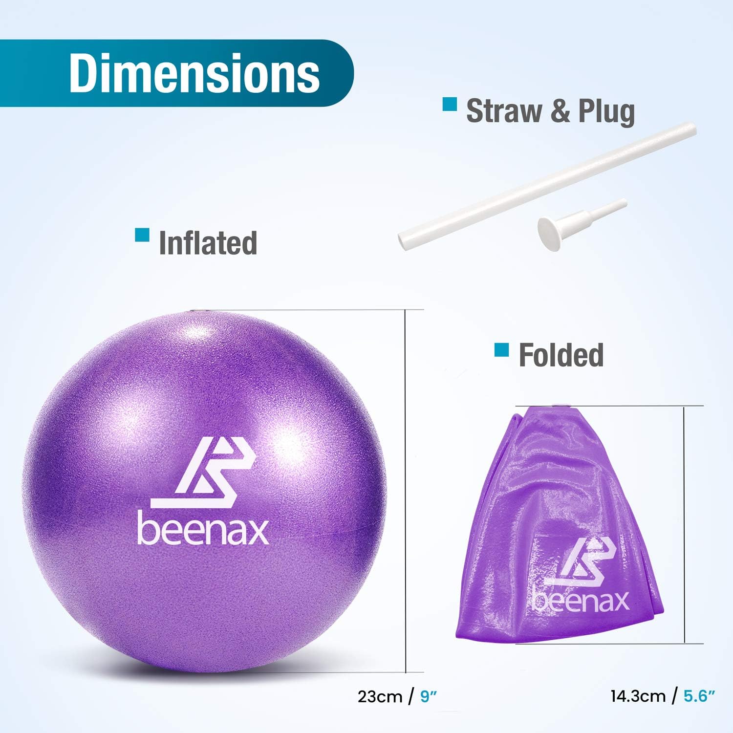 Thumbnail 5 de Beenax 23cm Pilates Ball 9 cm core trainer 🧘♀