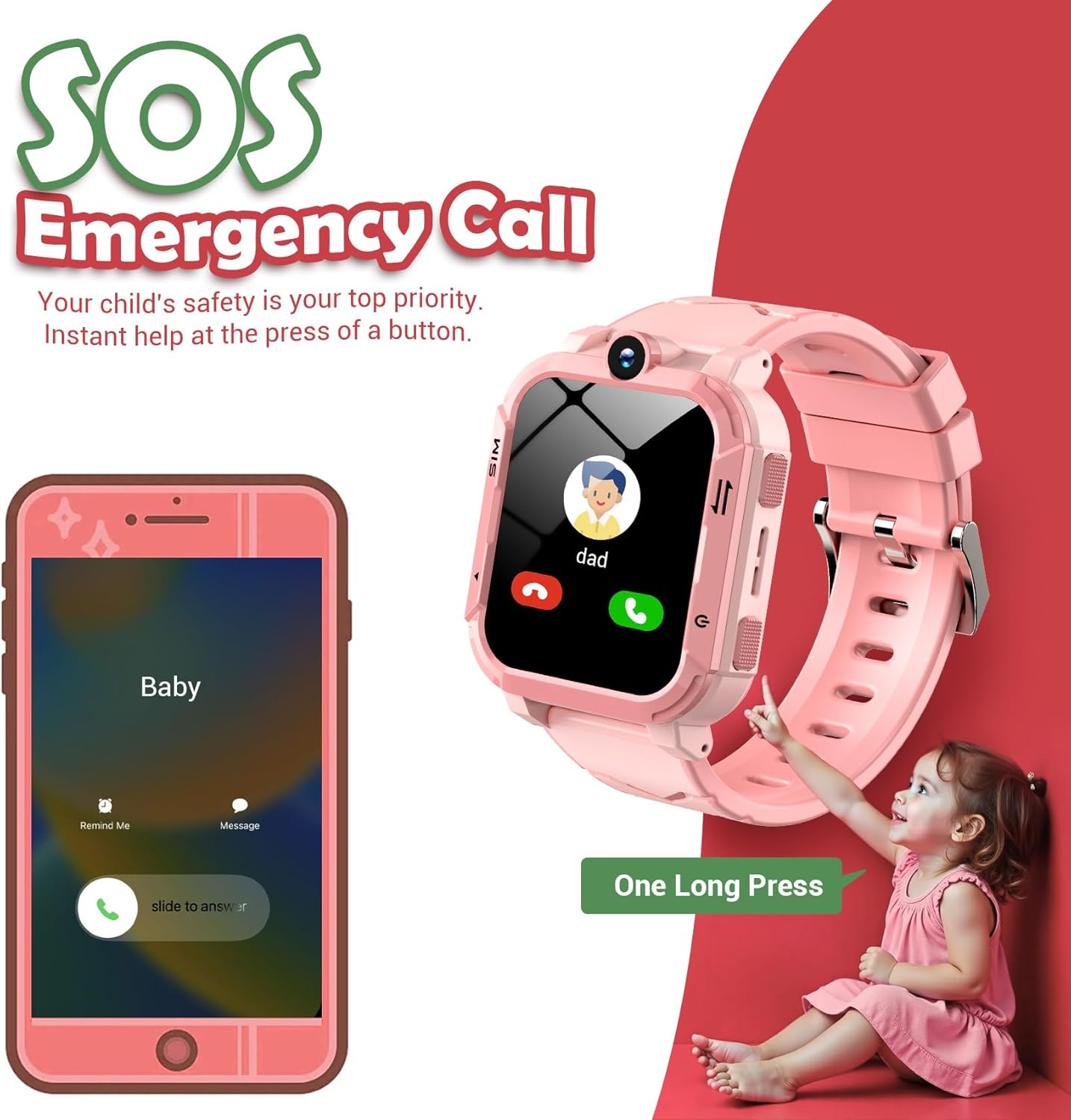 Thumbnail 3 de Blackview 4G Kids Smart Watch (GPS+LBS+Wi‑Fi) with SOS, Video/Voice Calls & School Mode
