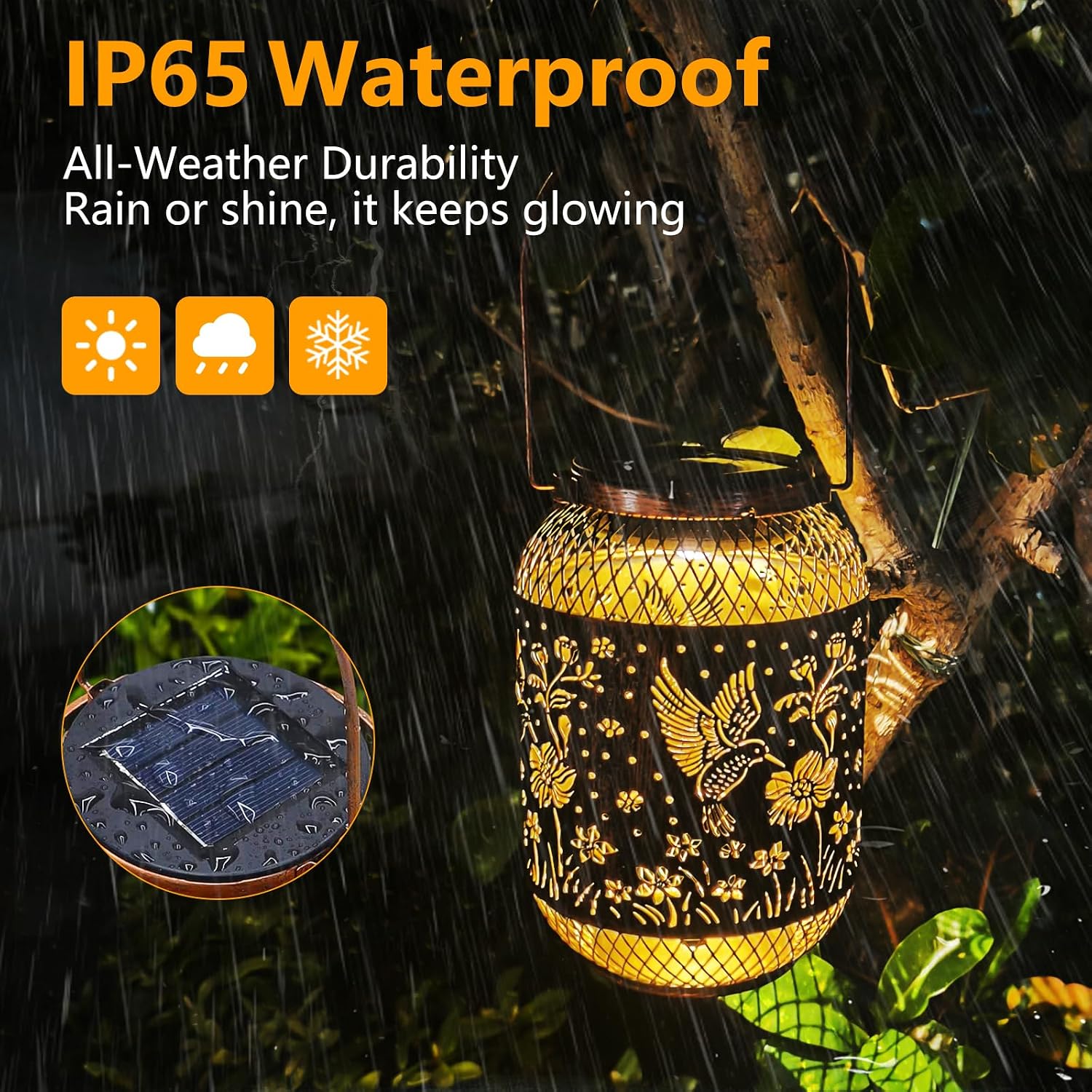 Detalle 2 de Hummingbird Solar Lantern Outdoor decor