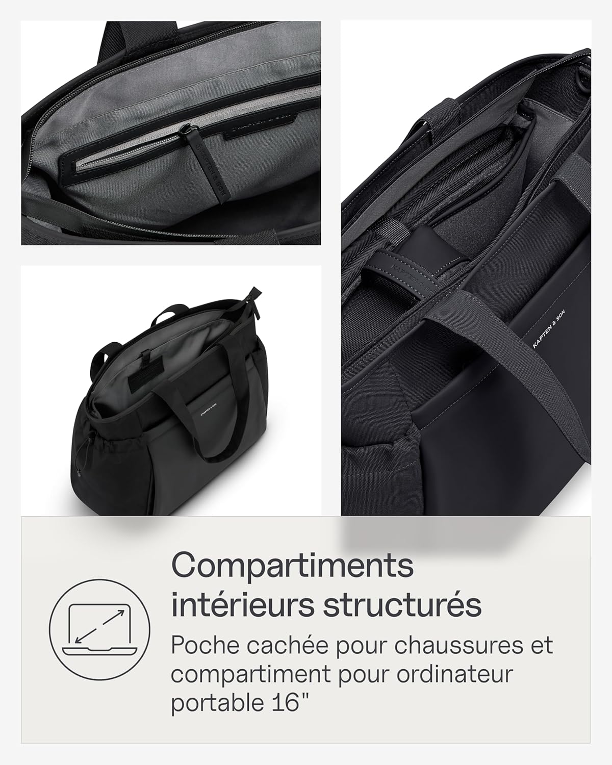 Thumbnail 3 de Kapten & Son Shopper Hellvi Diaper Set: Sac à langer 25 L avec fixation pour poussette et valise, trousse de toilette, matelas et porte-bouteille isotherme