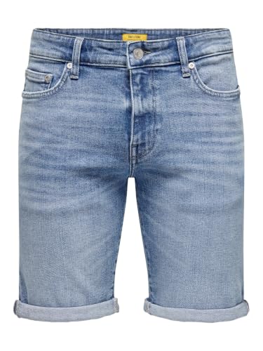Detalle de ONSPLY MBD 8772 Tai DNM Noos - Pantalones Cortos Denim Elásticos para Hombre, XXL