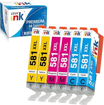 Detalle de starink CLI-581XXL Cartuchos de Tinta Compatibles para Canon