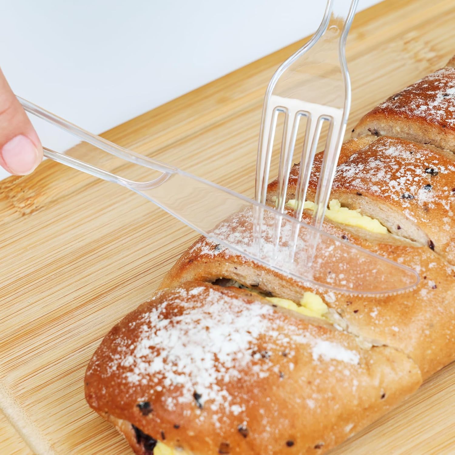 Thumbnail 3 de SACATR 1000-Count Heavy-Duty Plastic Forks (Clear, BPA-Free, Heat-Resistant)