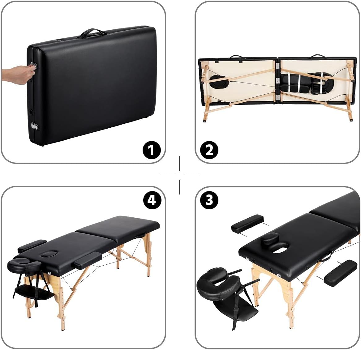 Detalle 1 de Yaheetech Portable Massage Table, 84 x 24 in