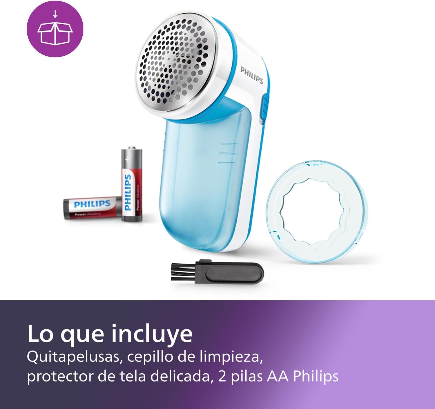 Detalle 2 de Philips GC026/00 Quitapelusas 8.800 RPM, compacto y ligero