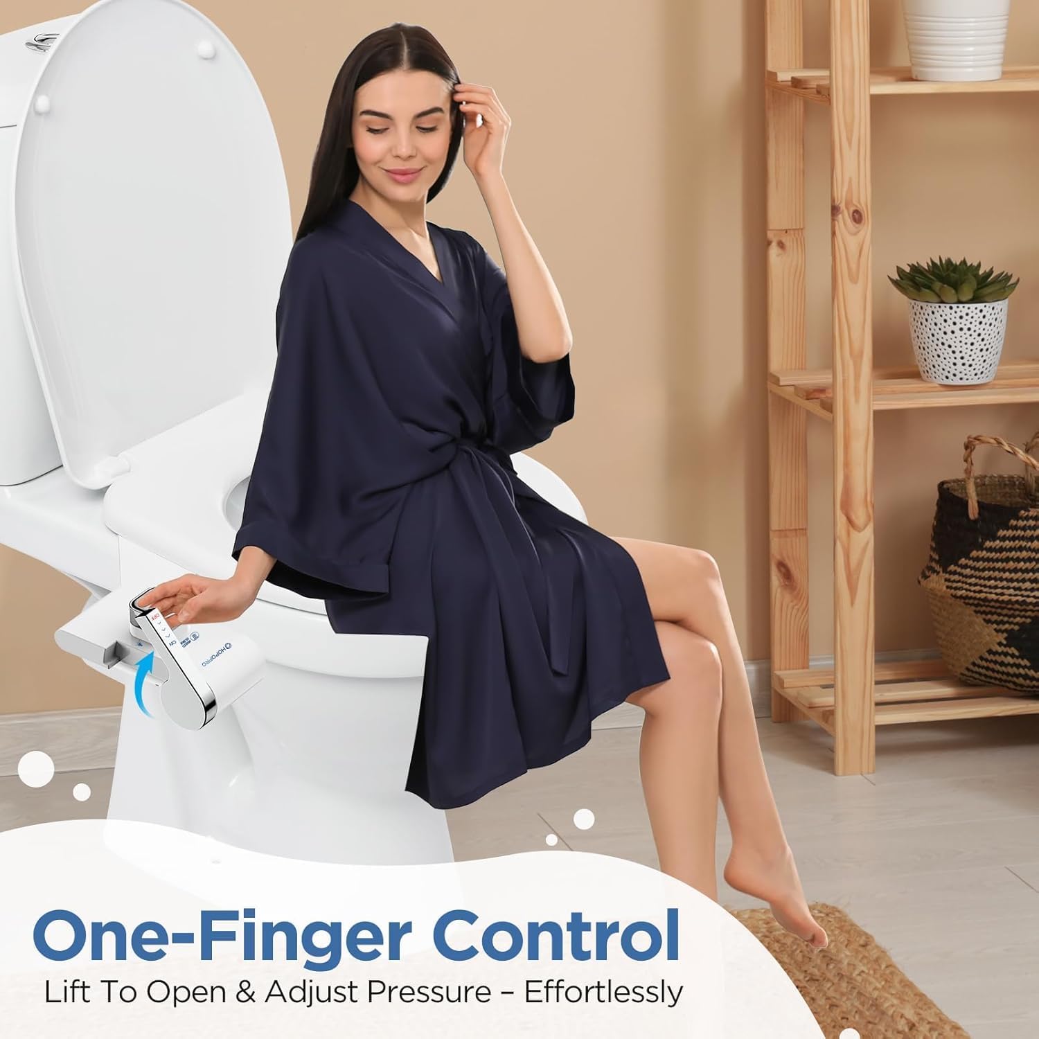 Thumbnail 2 de Hopopro EB015F02 Non-Electric Bidet Attachment with Dual Wash Nozzles