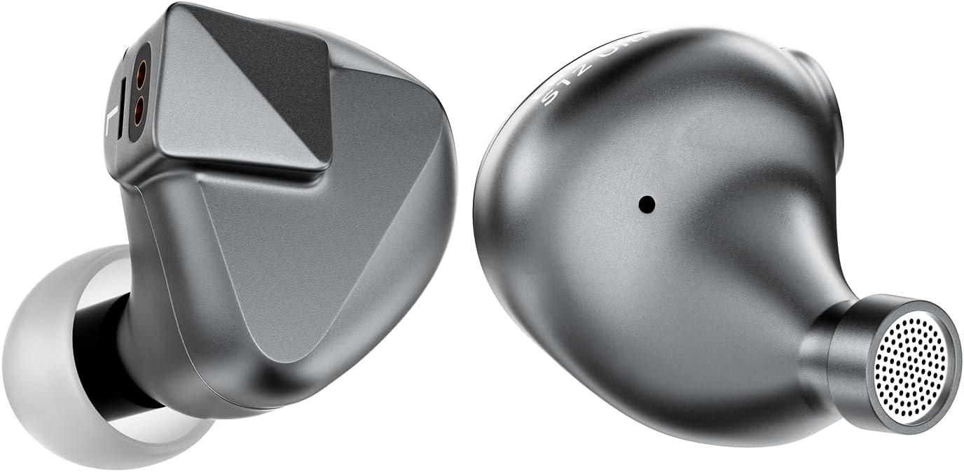 Detalle de Letshuoer S12 Ultra 14.8mm Planar Driver IEM with 2-Pin Silver-Plated Cable (Gunmetal Grey, 3.5mm/4.4mm)
