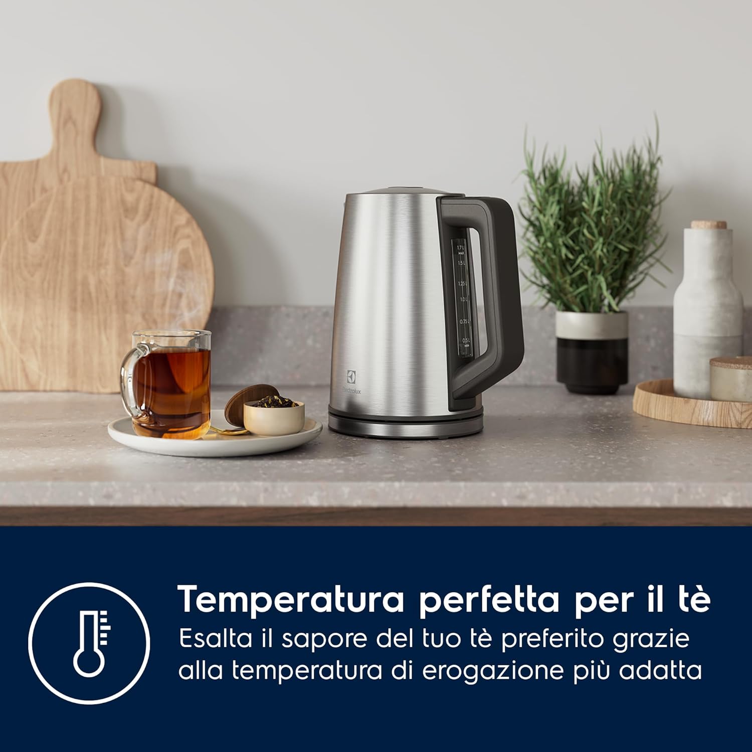 Thumbnail 1 de Electrolux Create 5 E5K1-6ST: Bollitore Elettrico 1,7 L con controllo temperatura e funzione Keep Warm