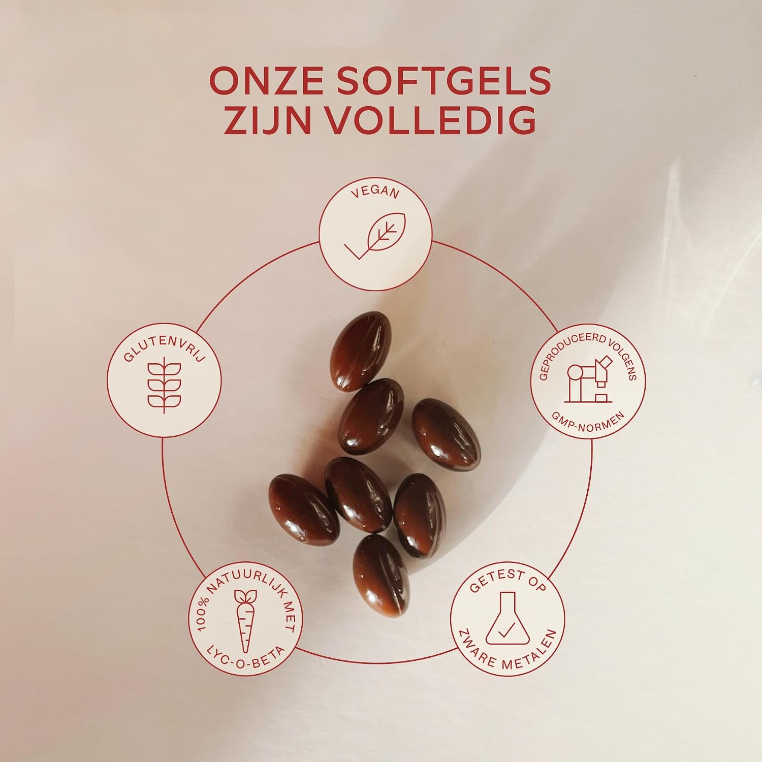 Detalle de AAVALABS Bèta-caroteen 25.000 IE, 180 vegan softgels met Lyc-O-Bèta