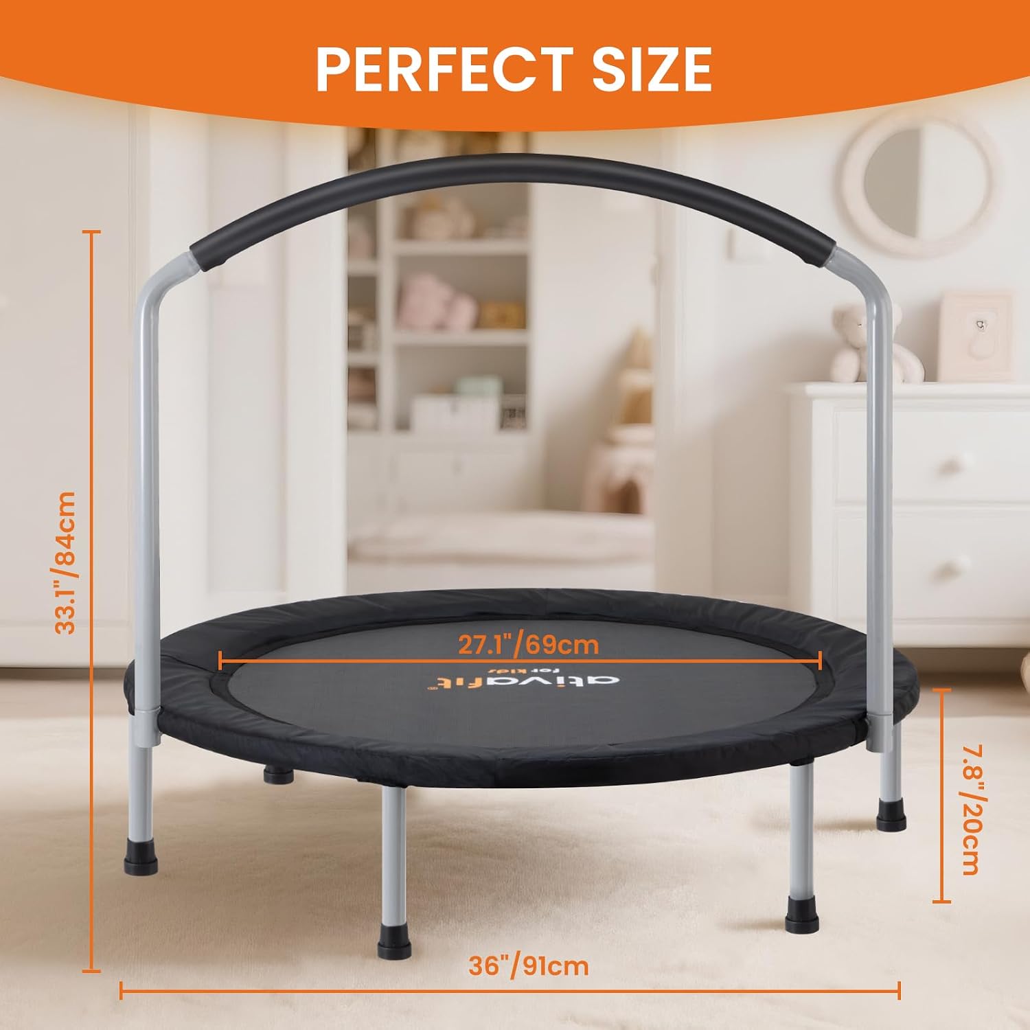 Thumbnail 5 de Ativafit 36-inch Elastic Band Big Handle Toddler Trampoline