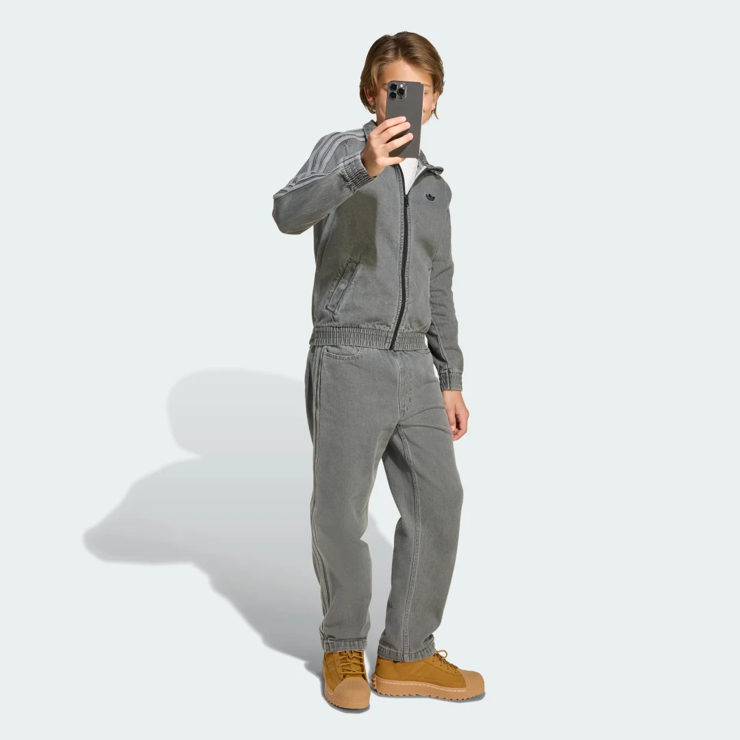 Thumbnail 2 de Adidas Firebird chaqueta denim gris