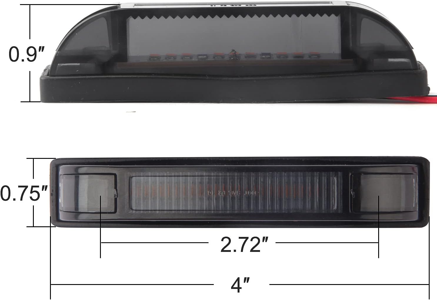 Detalle de Partswcgg スモークアンバーLEDグリルマーカーライト 4個セット・4インチ・12V