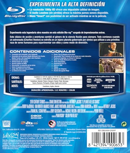 Detalle de El Planeta de los Simios (1968) Blu-ray 📀