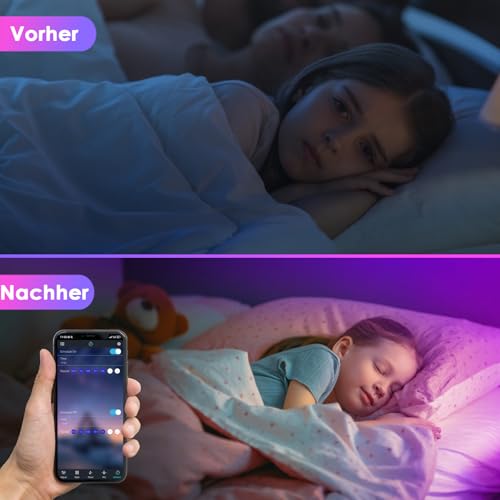 Thumbnail 6 de HOVVIDA LED Strip 10M – RGB LED Streifen mit App, Fernbedienung, Musikmodus und Timing für Zuhause und Gewerbe