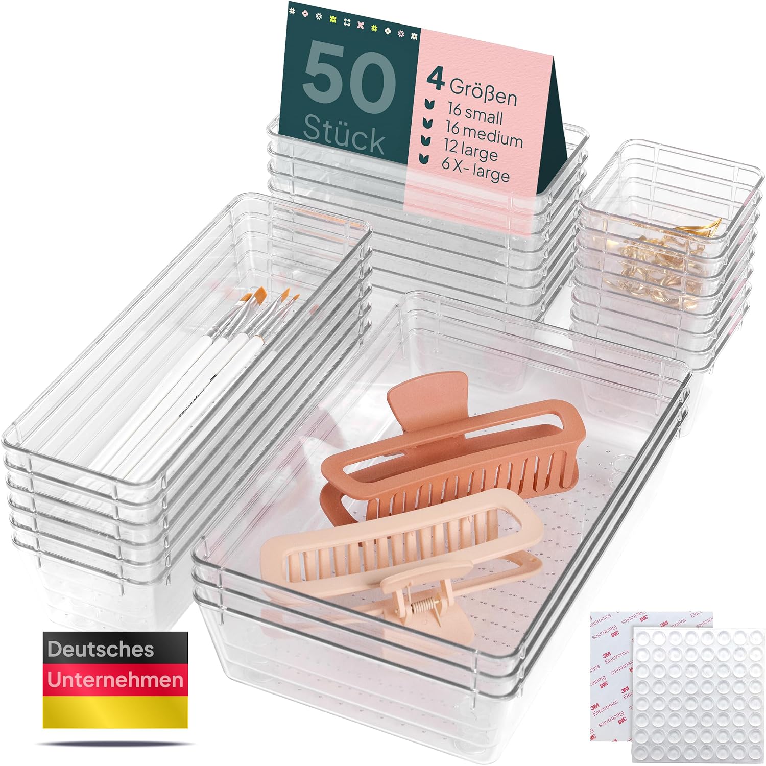 Detalle de uandu Schubladen Organizer 50er Set