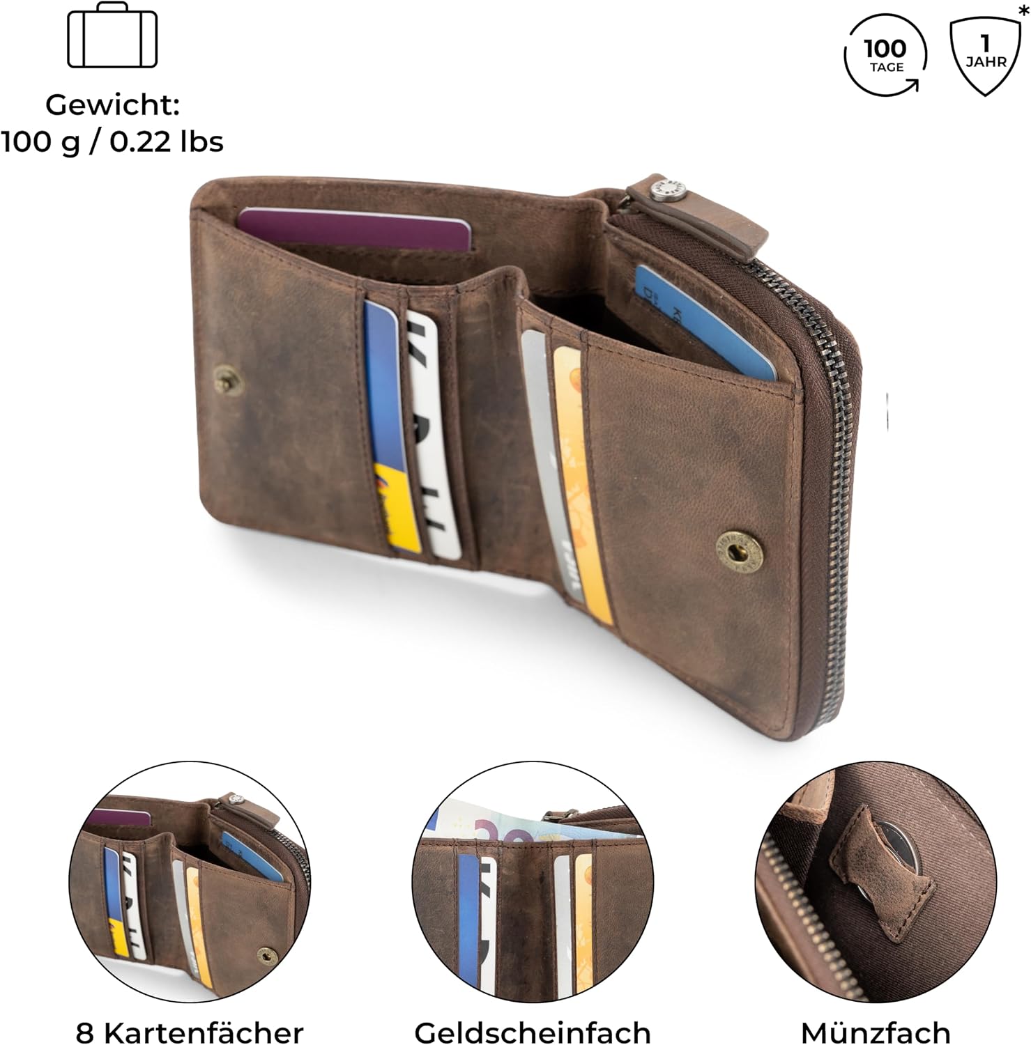 Detalle 1 de Berliner Bags Sara Mini Geldbörse 8 Karten