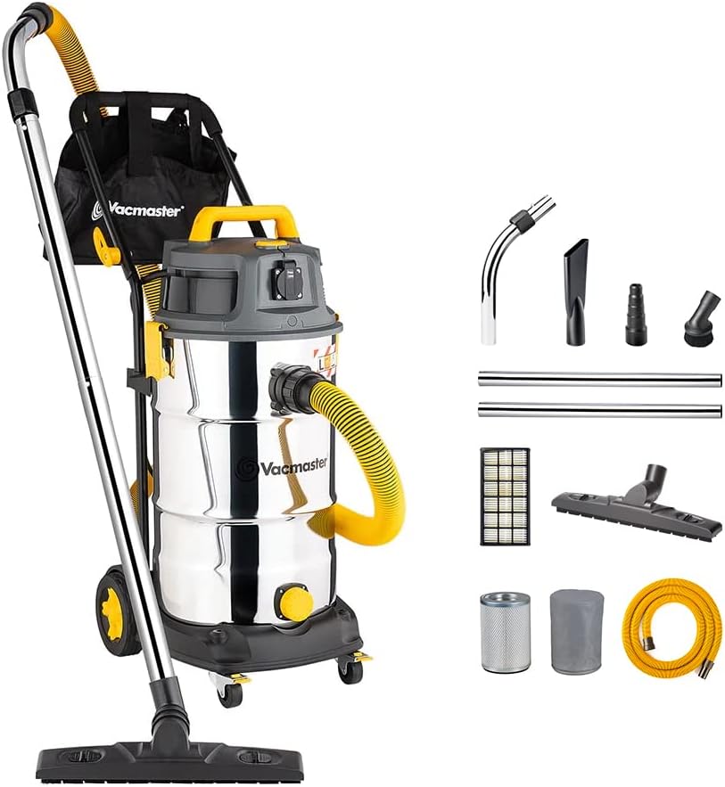 Detalle de Vacmaster VK1638SWC: Aspiratore Solidi e Liquidi industriale inox HEPA 13 1600W 38L
