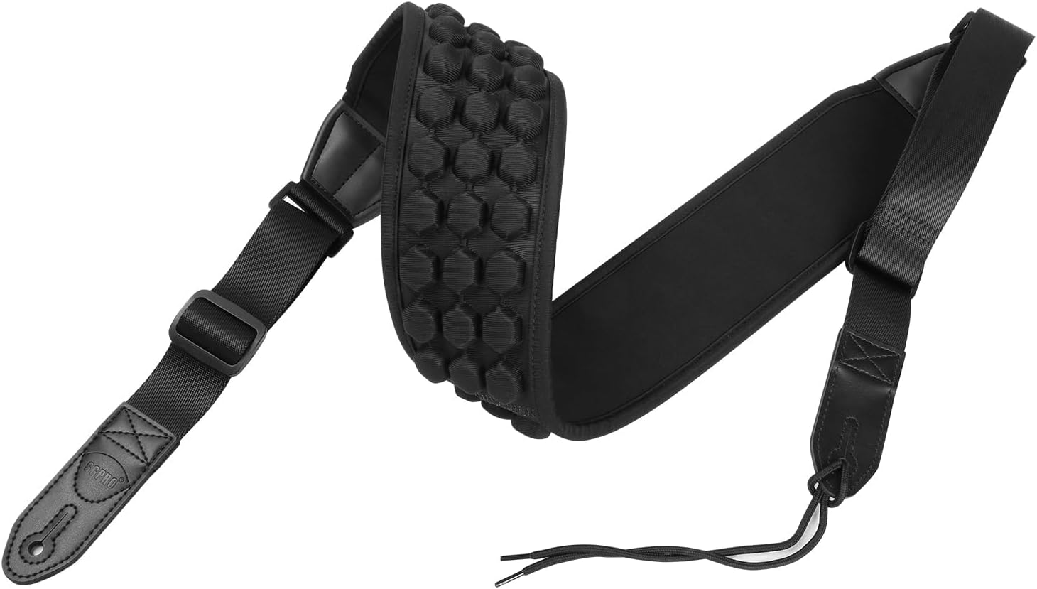 Detalle de SGPRO Guitar and Bass Strap with Leather Ends