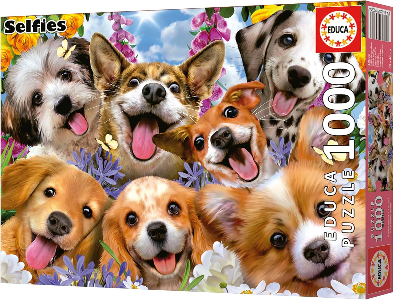 Thumbnail 5 de Educa Selfie de Perritos 🐶 Puzzle 1000 Piezas, 68x48 cm