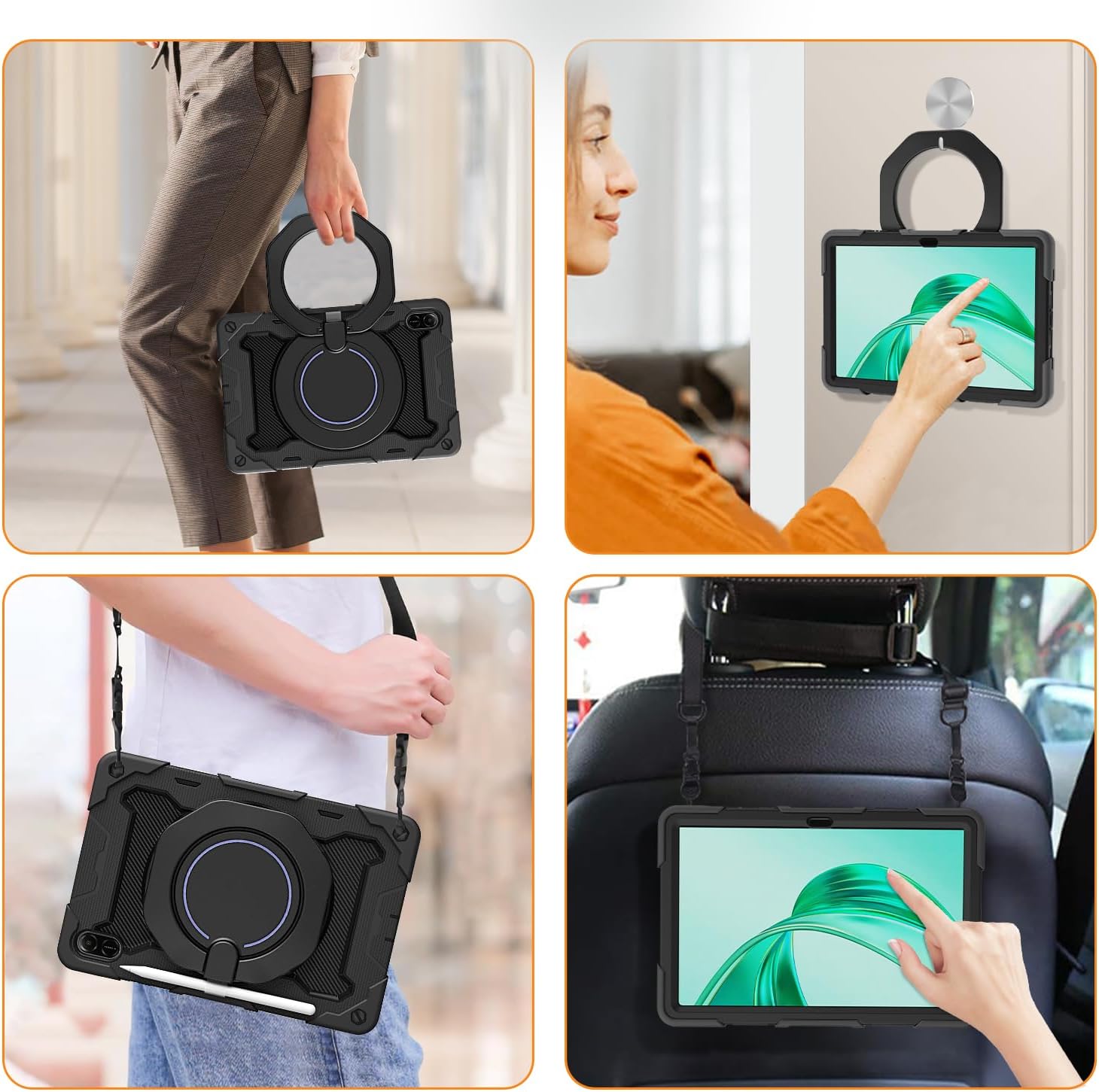 Thumbnail 5 de ROISKIN Case for Honor Pad X8a 11 Inch 2024 – Heavy Duty Case with Screen Protector, Pencil Holder and Shoulder Strap